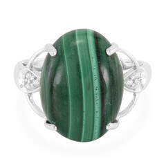 Anello in oro con Malachite