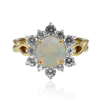 Anello in oro con Opale di Welo AAA (Adela Gold)