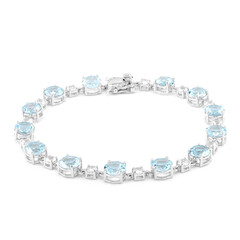 Bracciale in argento con Topazio Blu Cielo