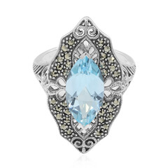 Anello in argento con Topazio Blu Cielo