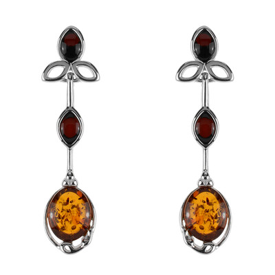 Orecchini in argento con Ambra Baltica (dagen)