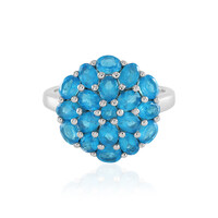 Anello in argento con Apatite Blu Neon