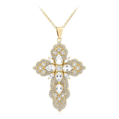 Collana in argento con Topazio Bianco