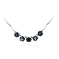 Collana in argento con Topazio Blu Londra