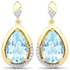 Orecchini in argento con Topazio Blu Cielo