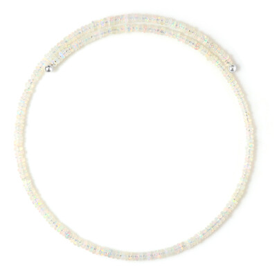 Collana rigida in acciaio con Opale di Welo (Riya)