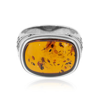 Anello in argento con Ambra Baltica