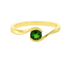 Anello in argento con Diopside Russo