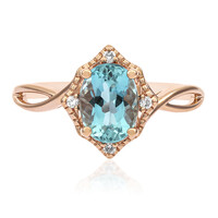 Anello in oro con Acquamarina Brasiliana AAA (CIRARI)