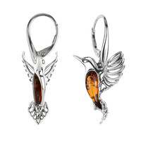 Orecchini in argento con Ambra Baltica