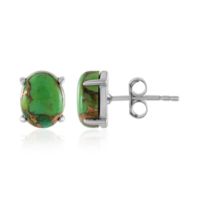 Orecchini in argento con Turchese Kingman Mohave Verde