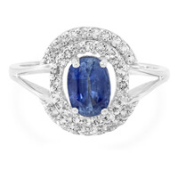 Anello in argento con Cianite del Nepal