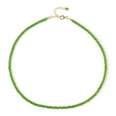 Collana in argento con Diopside Russo