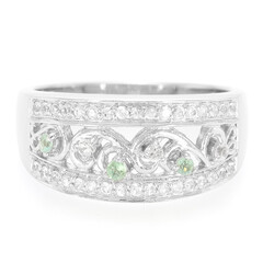 Anello in argento con Tsavorite