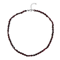 Collana in argento con Rodolite