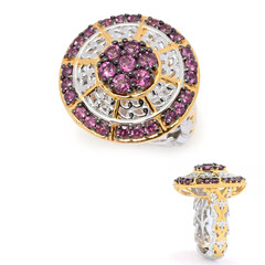 Anello in argento con Rodolite (Gems en Vogue)