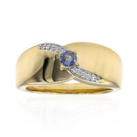 Anello in oro con Benitoite (Amanda Adkins)