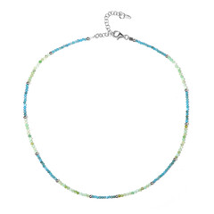 Collana in argento con Apatite Blu Neon