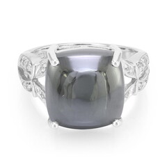 Anello in argento con Ematite Nera