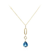 Collana in oro con Topazio Blu Londra
