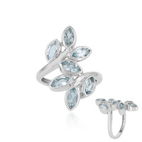 Anello in argento con Topazio Blu Cielo
