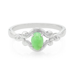 Anello in argento con Crisoprasio Imperiale