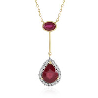 Collana in argento con Rubino del Madagascar