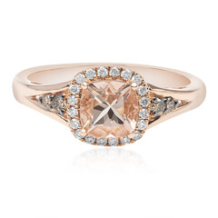 Anello in oro con Morganite AAA