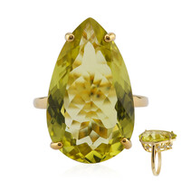 Anello in argento con Citrino Limone