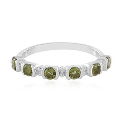 Anello in argento con Moldavite