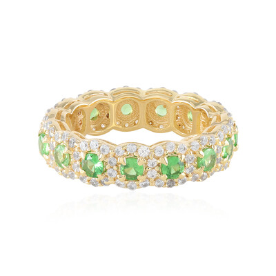 Anello in argento con Tsavorite della Tanzania