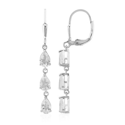 Orecchini in argento con Topazio Bianco