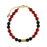 Bracciale in argento con Ambra Rossa Colombiana