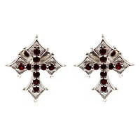 Orecchini in argento con Granato Mozambico (Dallas Prince Designs)