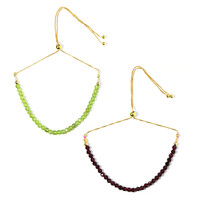 Bracciale in argento con Granato d’India