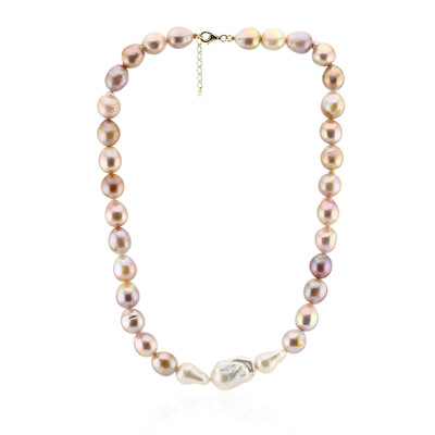 Collana in argento con Perla d'Acqua Dolce Bianca (TPC)
