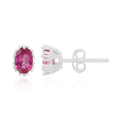 Orecchini in argento con Topazio Rosa