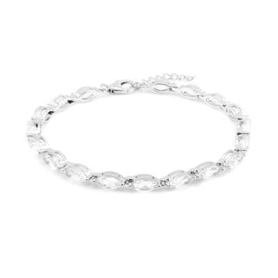 Bracciale in argento con Topazio Bianco