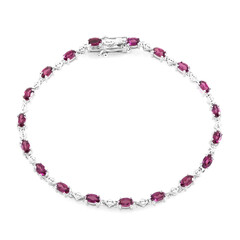 Bracciale in argento con Rodolite