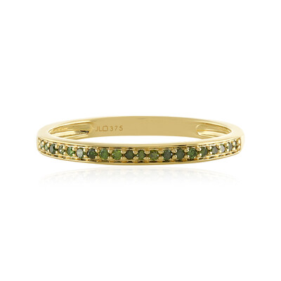 Anello in oro con Diamante Verde I4