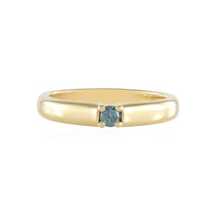 Anello in argento con Diamante Blu I2