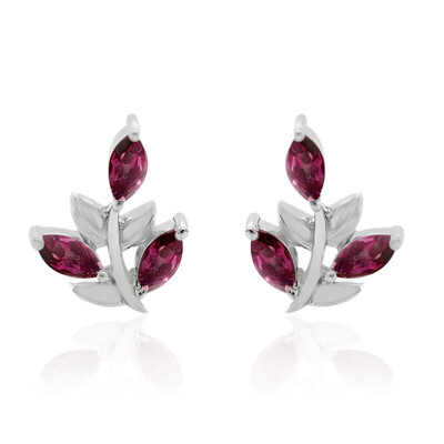 Orecchini in argento con Rodolite