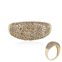 Anello in oro con Diamante Champagne I2 (de Melo)