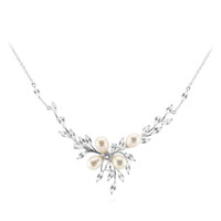Collana in argento con Perla d'Acqua Dolce Bianca