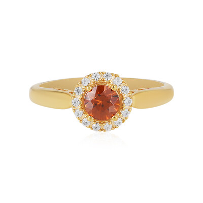 Anello in argento con Zircone Cognac