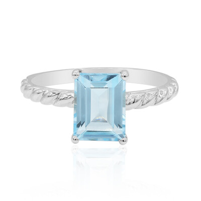 Anello in argento con Topazio Blu Cielo
