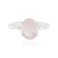 Anello in argento con Quarzo Rosa