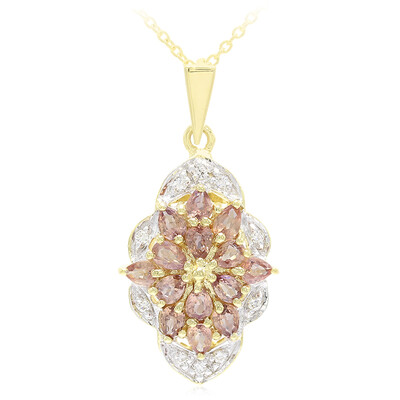 Collana in oro con Zaffiro Padparadscha (non riscaldato) (AMAYANI)