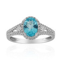Anello in oro con Apatite Blu (CIRARI)