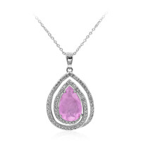 Collana in argento con Quarzo Lilla